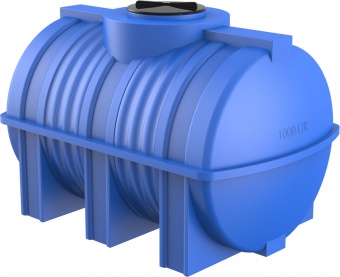 Емкость для воды горизонтальная  G1000 литров синяя