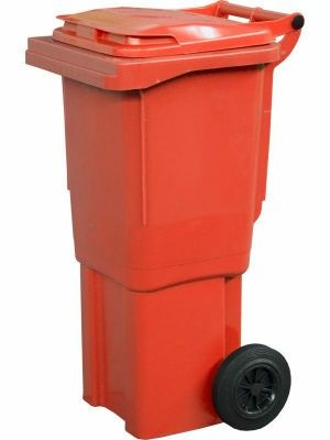 Мусорный контейнер на колёсах (60 л) красный