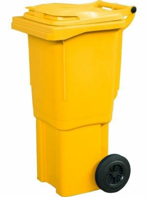 Мусорный контейнер на колёсах (60 л) желтый