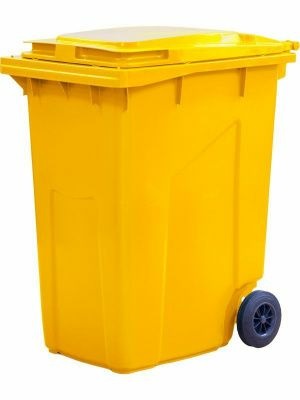 Мусорный контейнер п/э 360л. цв. жёлтый