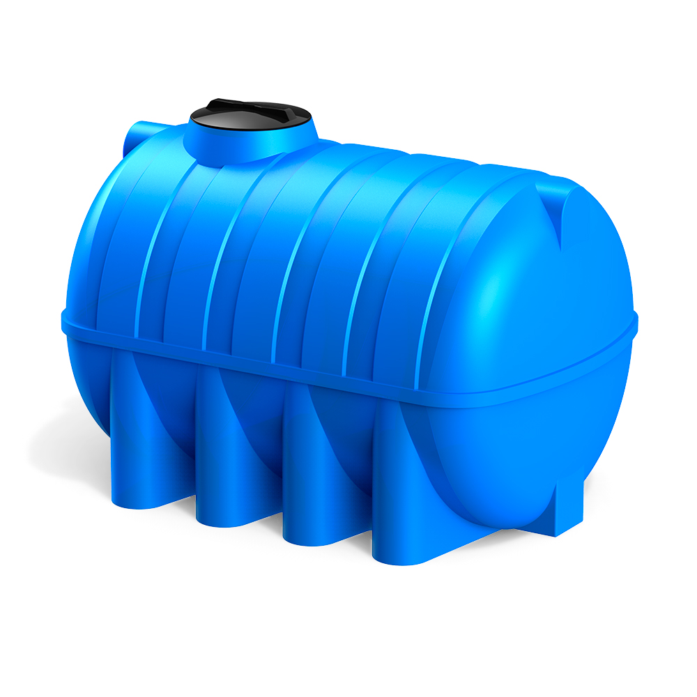 Емкость для воды горизонтальная  G2500 литров синяя
