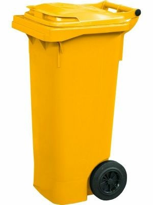 Мусорный контейнер на колёсах (80 л) желтый