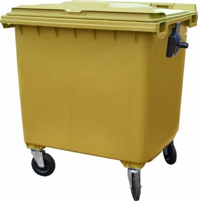Мусорный контейнер на колёсах (1100 л) цв. желтый