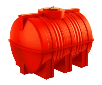Емкость для воды горизонтальная  G2000 литров красная