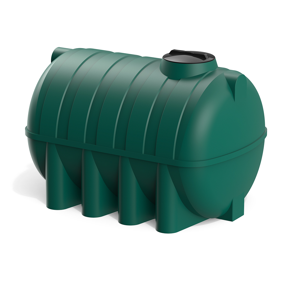 Емкость для воды горизонтальная  G2500 литров зеленая