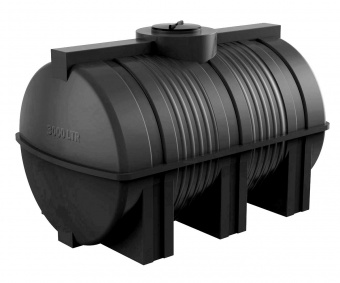 Емкость для воды горизонтальная G3000 литров черная