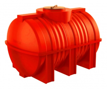 Емкость для воды горизонтальная  G1000 литров красная
