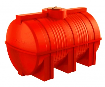 Емкость для воды горизонтальная G3000 литров красная