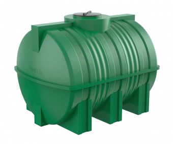 Емкость для воды горизонтальная  G2000 литров зеленая