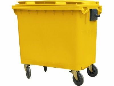 Мусорный контейнер на колёсах (660 л) желтый