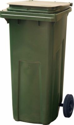 Мусорный контейнер п/э 120л. цв. зелёный