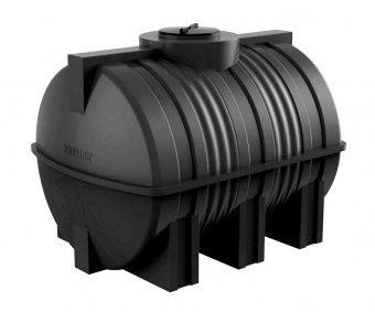 Емкость для воды горизонтальная  G2000 литров черная